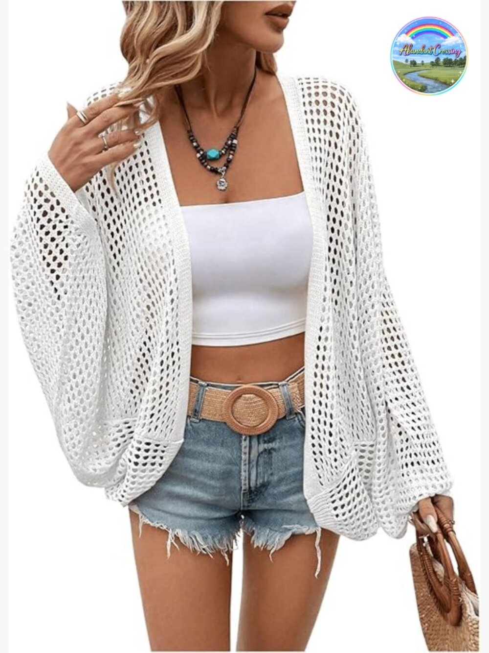 Oversized Summer Cardigan Lightweight Knit Cover Up